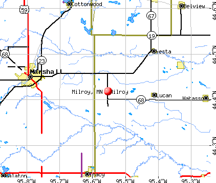 Milroy, MN map