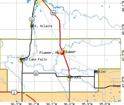 Plummer, MN map