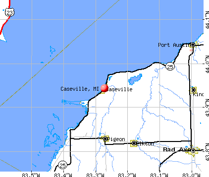 Caseville, MI map