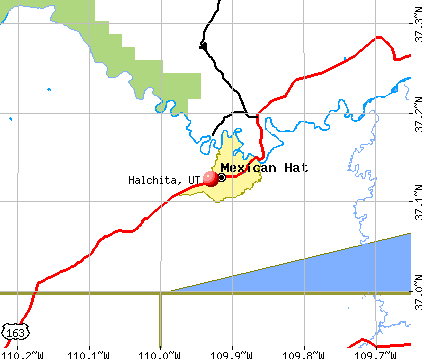 Halchita, UT map
