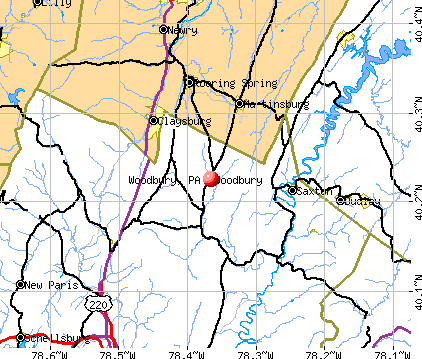 Woodbury, PA map