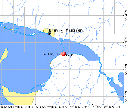 Teller, AK map