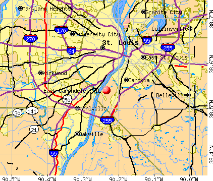 East Carondelet, IL map