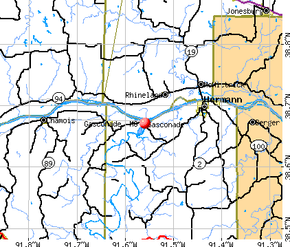 Gasconade, MO map