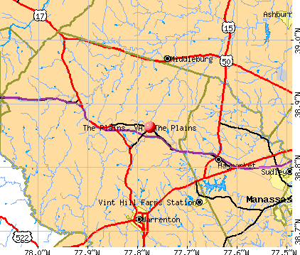The Plains, VA map