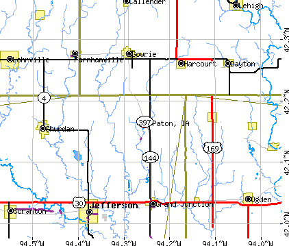 Paton, IA map