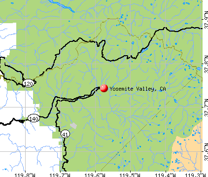 Yosemite Valley, CA map