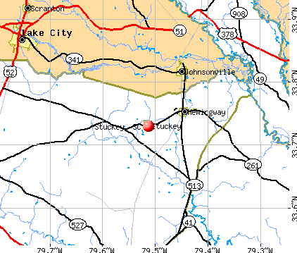 Stuckey, SC map