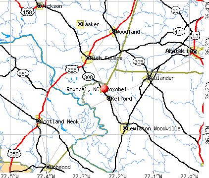 Roxobel, NC map