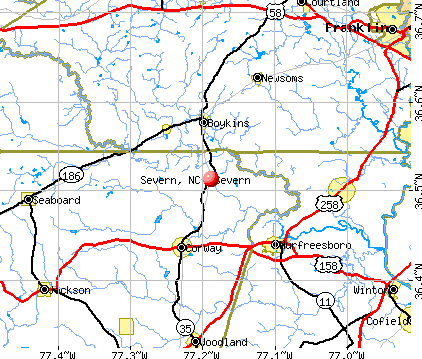 Severn, NC map