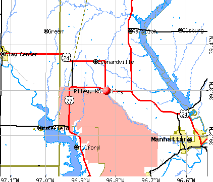Riley, KS map