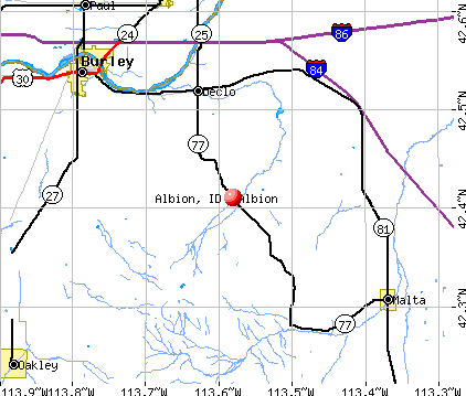 Albion, ID map