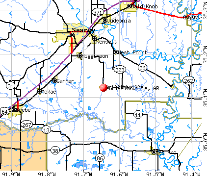 Griffithville, AR map