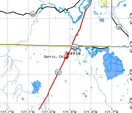 Dorris, CA map