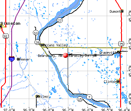 Beardsley, MN map