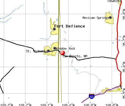 Tse Bonito, NM map
