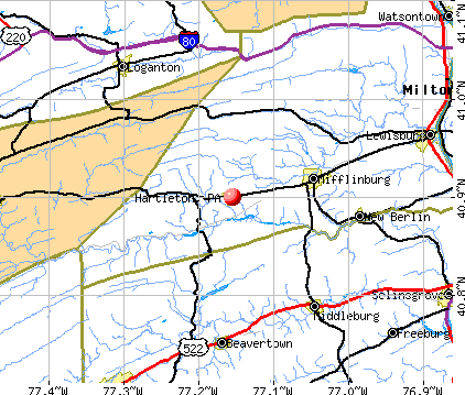 Hartleton, PA map