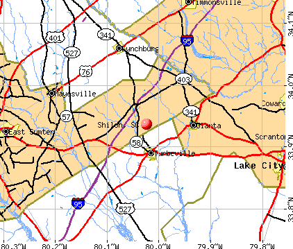 Shiloh, SC map