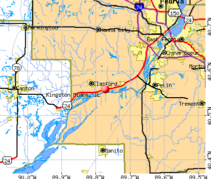 Kingston Mines, IL map