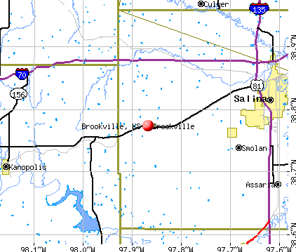 Brookville, KS map