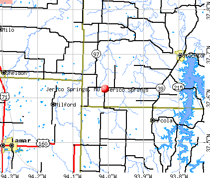 Jerico Springs, MO map