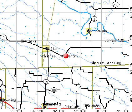 Cantril, IA map