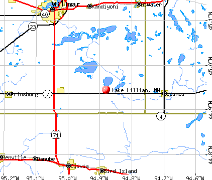 Lake Lillian, MN map