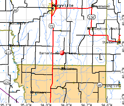Barnard, MO map