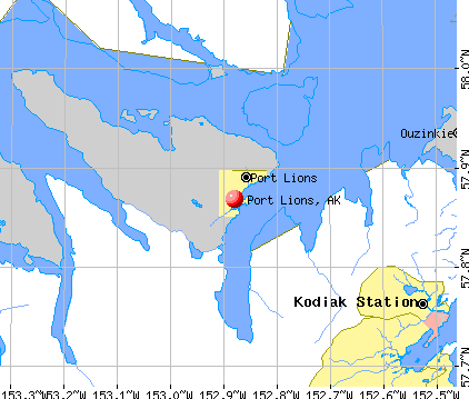Port Lions, AK map