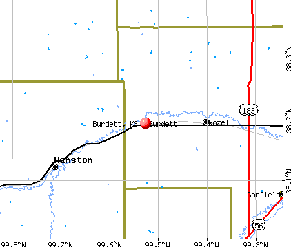 Burdett, KS map