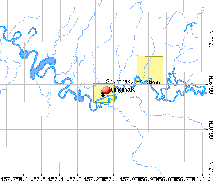 Shungnak, AK map