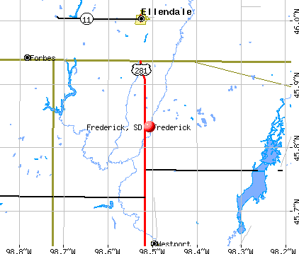 Frederick, SD map