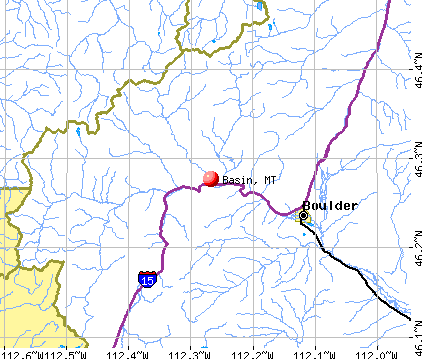 Basin, MT map