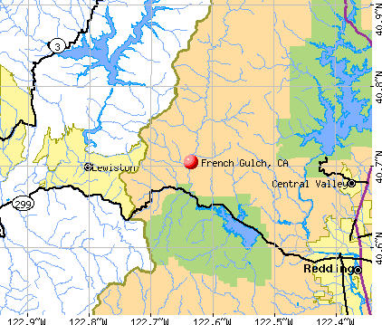 French Gulch, CA map