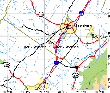 Mount Crawford, VA map