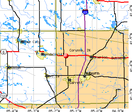 Corunna, IN map
