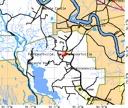 Paincourtville, LA map