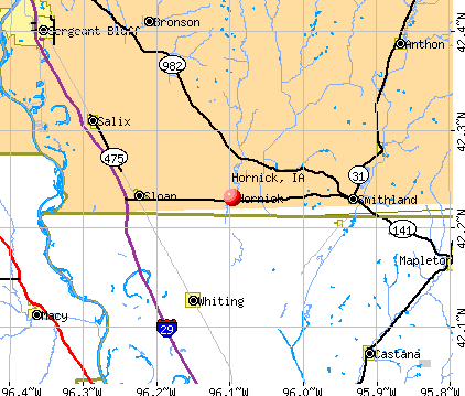 Hornick, IA map