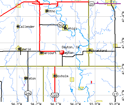 Dayton, IA map