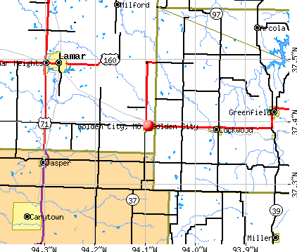 Golden, MO map