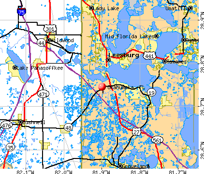 Okahumpka, FL map