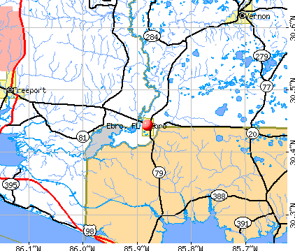 Ebro, FL map