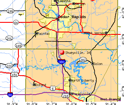 Shueyville, IA map