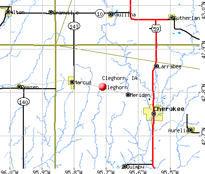 Cleghorn, IA map