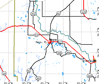 Mayo, FL map