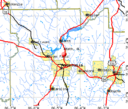 Heath, AL map
