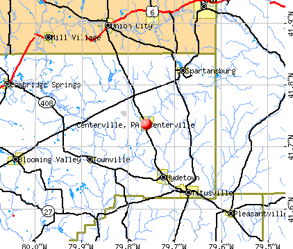 Centerville, PA map