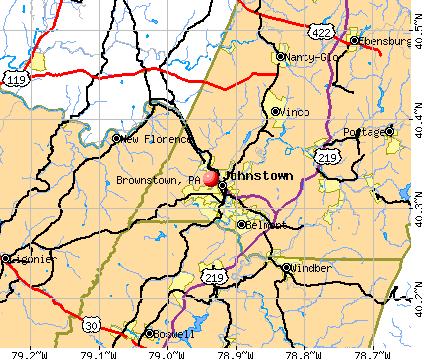 Brownstown, PA map