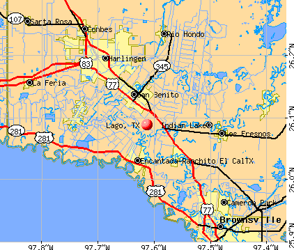 Lago, TX map