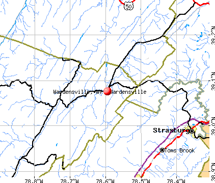 Wardensville, WV map